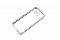 Sobreposição de cobertura para silicone Samsung Galaxy A7 (2016) com proteção (prata)
