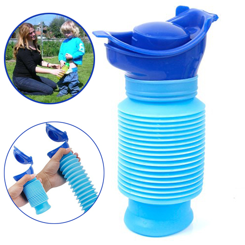 ™ 750ml Portable Baby Toiletry Convenience Potty Baby Urinal Boy Telescopic Emergency Beer Bottle