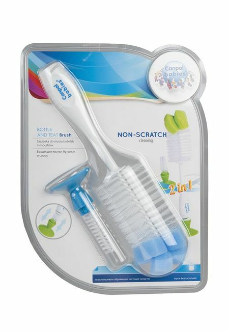 Bottle and nipple brush with suction cup CANPOL babies