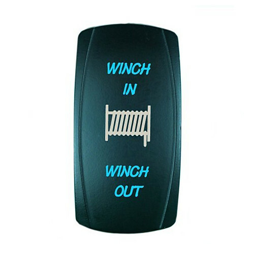 Contacts blue laser 20a illuminated 12v momentary (ON) -OFF - (ON) winch switch in / out toggle switch