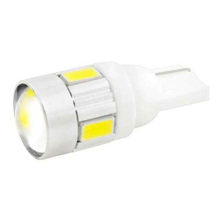 Lampe LED T10 (W5W) 12V 6SMD -dioder med Skyway -objektiv