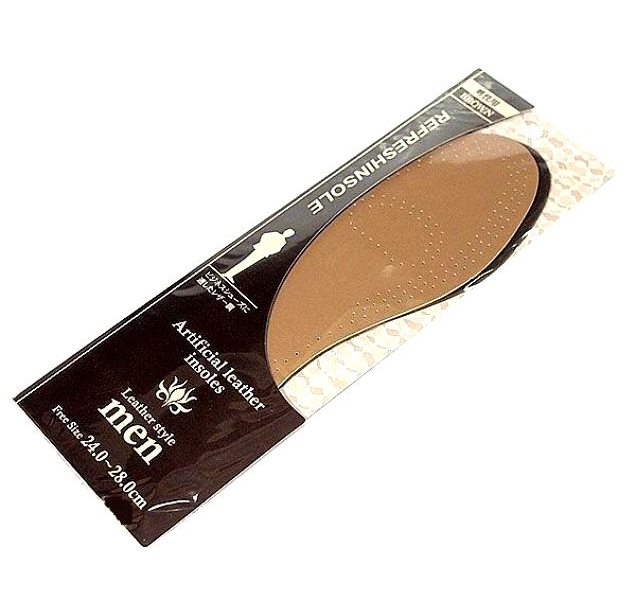 Palmilhas para sapatos masculinos clássicos Fudo kagaku marrom 24-28 cm