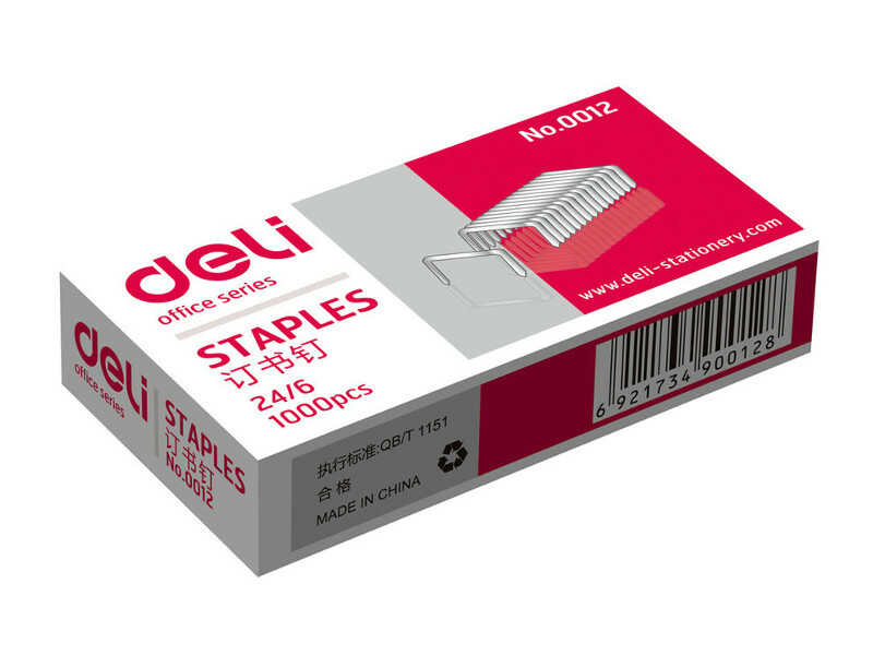 Staples for stapler Deli 24/6 1000pcs E0012N