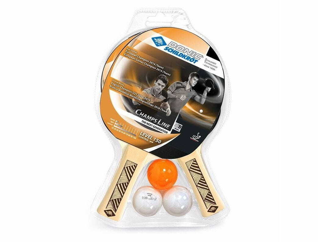 „Donic champs 150“ stalo teniso rinkinys 2 raketės 3 kamuoliai: kainos nuo 790 ₽ pirkti nebrangiai internetinėje parduotuvėje