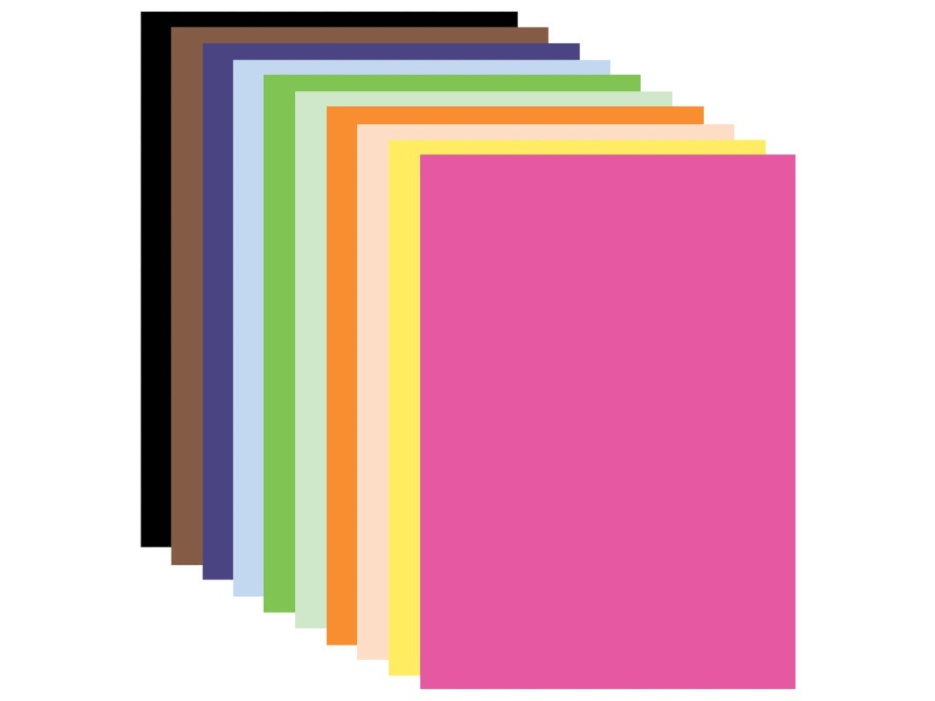Brauberg A3 papel colorido 10 cores 20L Tingido na massa 124713