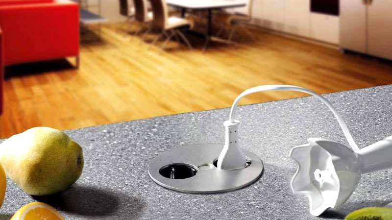 Sockets in the kitchen worktop: selection and installation nuances