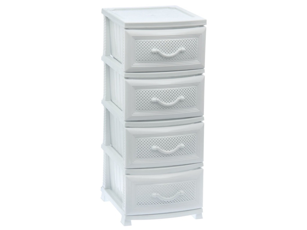 Commode Rossplast Dolphin 4 niveaux Blanc