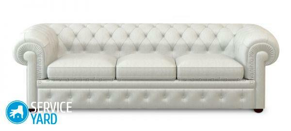 Sofa bijela ekoKozha - lijepa soba dodatak