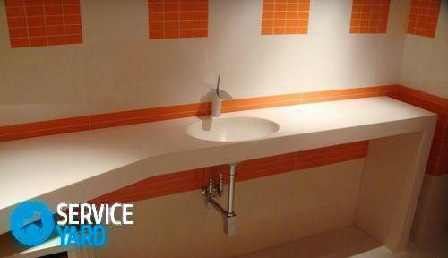 Kā saliekt countertop vannas istabā pie sienas?