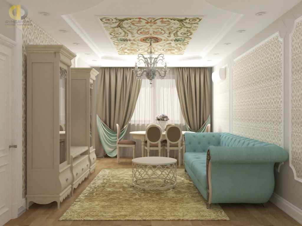 Myšlenka krásný design obývacím pokojem 2018