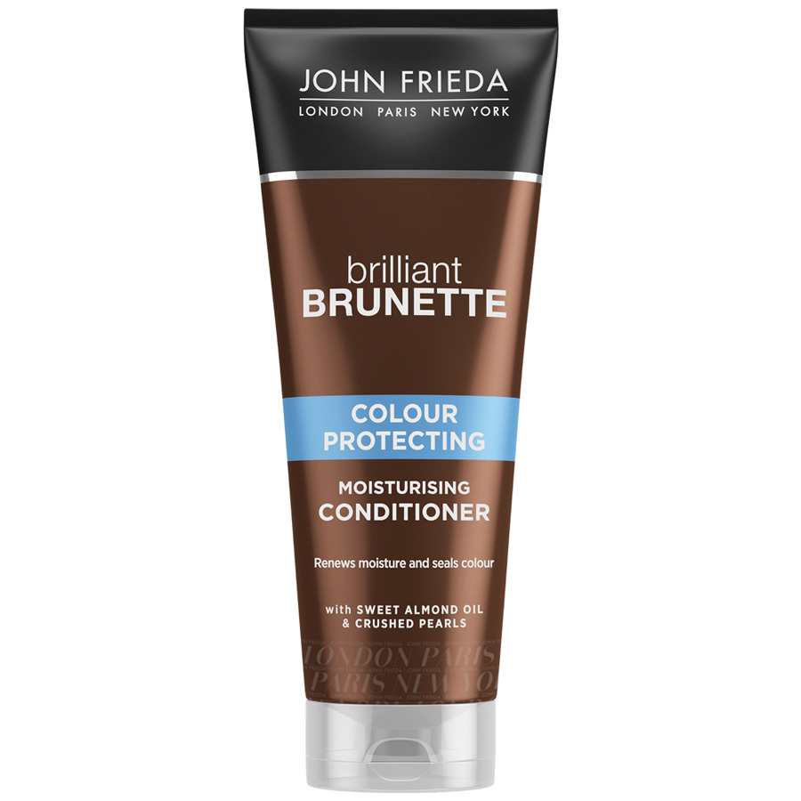 John Frieda Brilliant Brunette spalvą apsaugantis kondicionierius tamsiems plaukams 250 ml