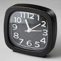 Alarm clock DT8-0001 Delta, black, 8.5x4.6x8.6 cm