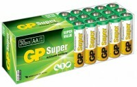 Bateria GP Super Alcalina 15A LR6 AA, 30 peças