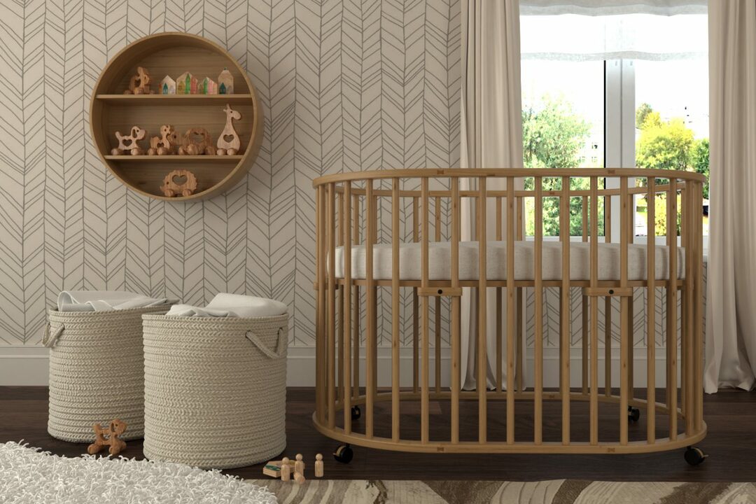Round crib: sizes and types of models, design photos