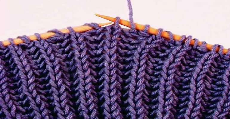 Instruções sobre como tricotar chiclete inglês: padrões de tricô para iniciantes