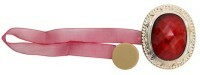 Užsegimo magnetas užuolaidoms, spalva: raudona, 6,4x8 cm, art. 2AS-088