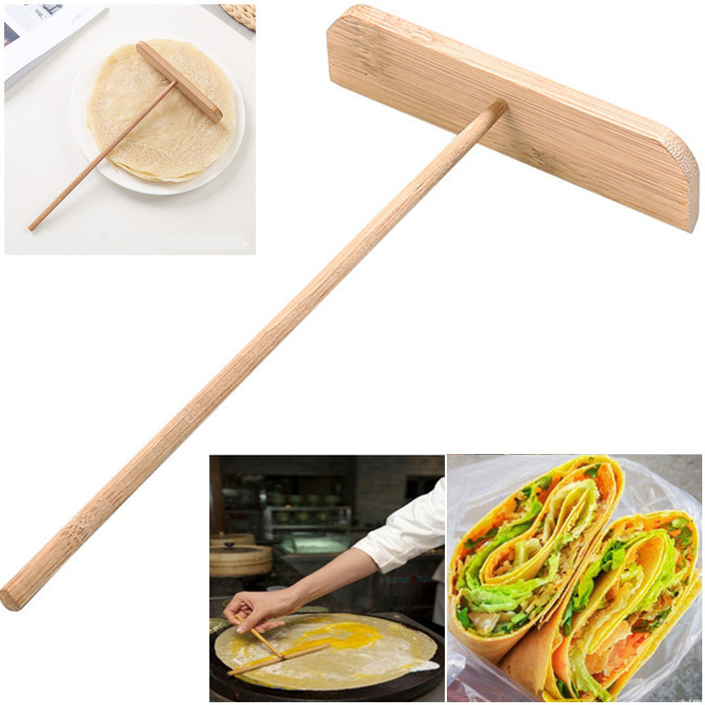 Különleges kreppkészítő tészta fa szóró pálcika palacsinta kaparó Otthoni serpenyő konyhai eszköz DIY étterem vacsora specifikáció