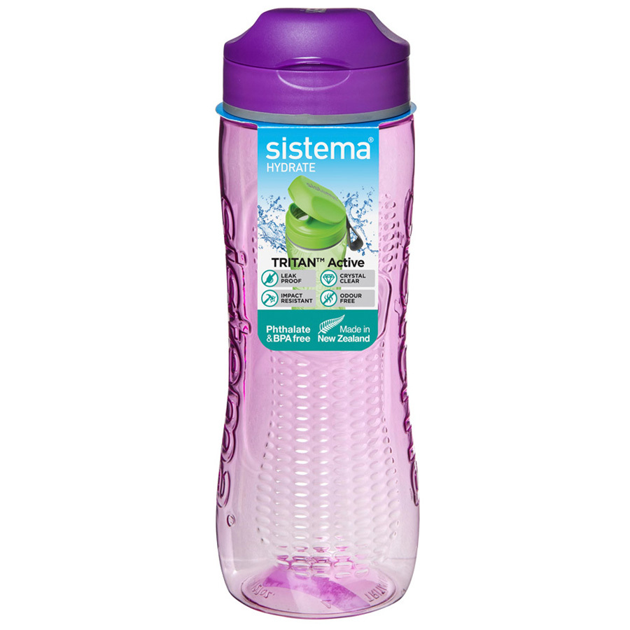 Sistema water bottle 800ml purple