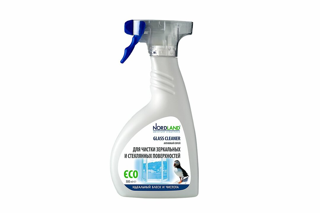 Aktiv spray Nordland eco för rengöring av speglar och glasytor 500 ml