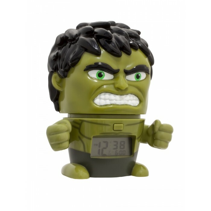 צפו במארוול (מארוול) שעון מעורר BulbBotz מיני -דמות Hulk Hulk 14 ס" מ