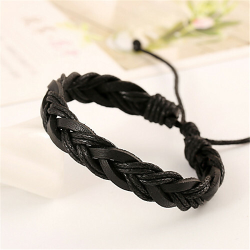 Husband. Female Leather Bracelet - Leather Bracelet Jewelry Black / Brown For Christmas Gifts Wedding Party Daily Sports