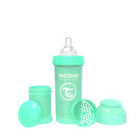 Twistshake koolikutevastane söötmispudel, pastellroheline, 260 ml