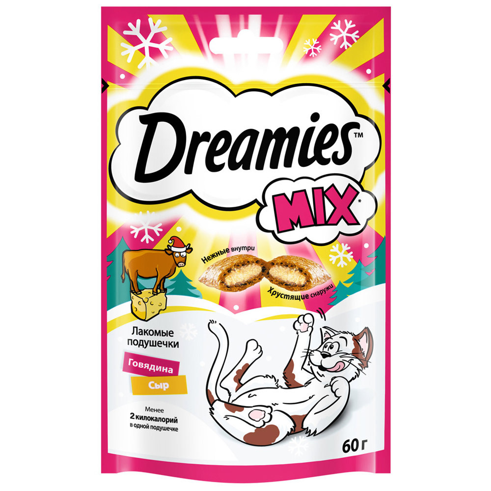 Dreamies -herkku kissoille MIX naudanlihaa ja juustoa 60g