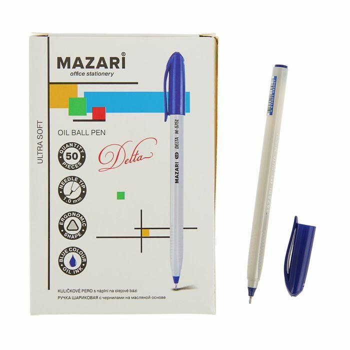 Kuličkové pero Delta Ultra Soft, uzel 1,0 mm, modrý inkoust, hrot jehly