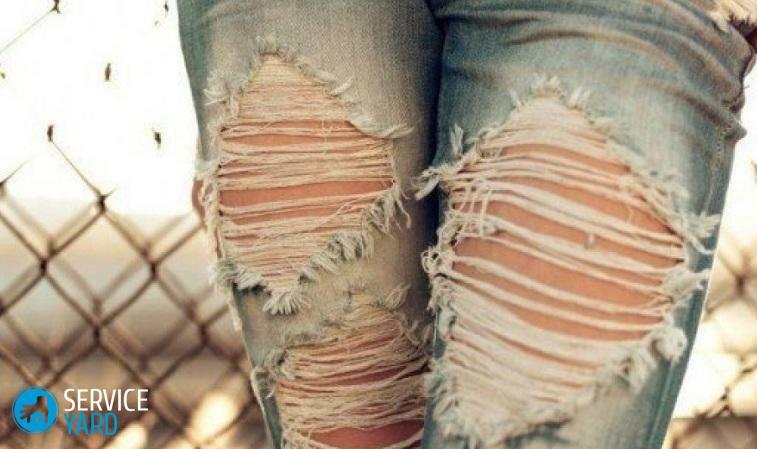How to make holes on jeans?