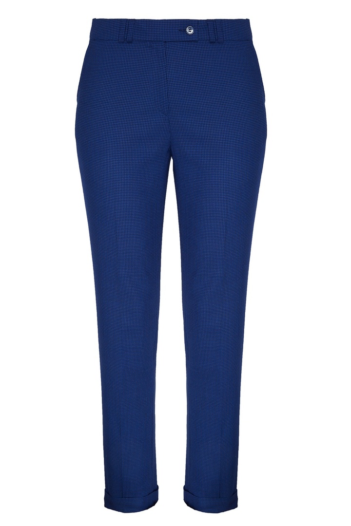 Blauwe tweed broek