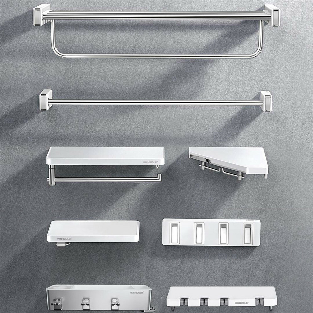 Set di accessori per il bagno in acciaio inossidabile Portasciugamani Porta carta igienica Gancio portasciugamani Bagno
