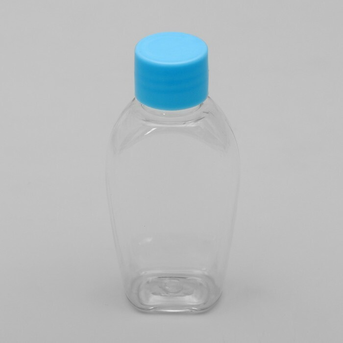 Flaske d / oppbevaring 45 ml 8,5 * 4 * 2,3 cm gjennomsiktig deksel MIX
