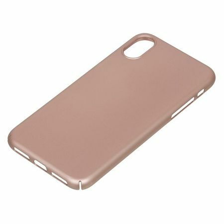 Kapak (klipsli kılıf) DEPPA Air Case, Apple iPhone X / XS için, pembe altın [83323]