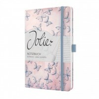 Cuaderno Sigel. Jolie Natural Beauty, A5, 87 hojas, línea, mariposas fantasma