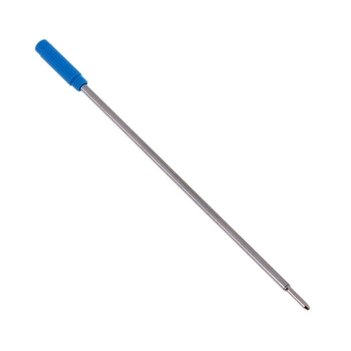 Rutulinis užpildas mėlynas, 0,5 mm, L-115 mm, metalinis sukamajai rankenėlei