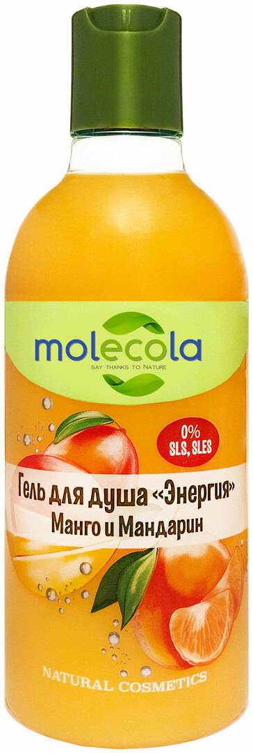Molecola Energy Shower Gel Tropical Mango and Mandarin 400 ml