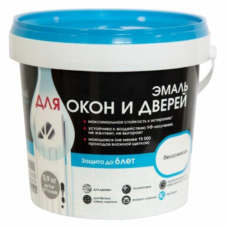 Enamel for windows and doors acrylic Dali Special color white 0.9 kg