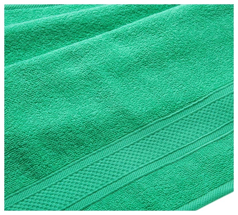 Badstof handdoek met rand (groen) 50x90