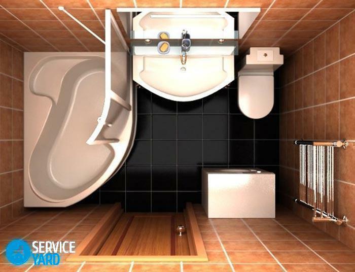 Dizajn kupaonice 6 m² M1 sa wc-om