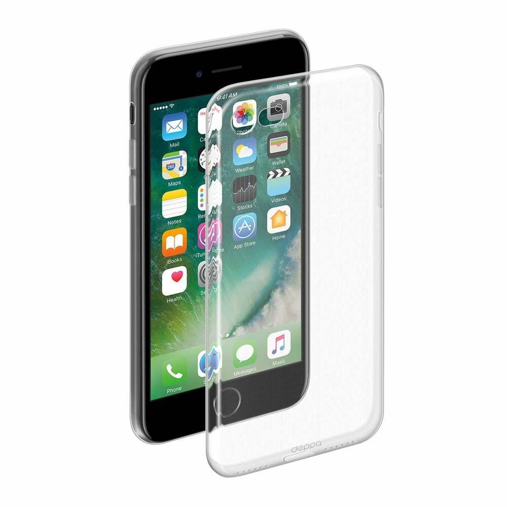 Gél tok kompatibilis az Apple iPhone 7 készülékkel, (átlátszó, Deppa
