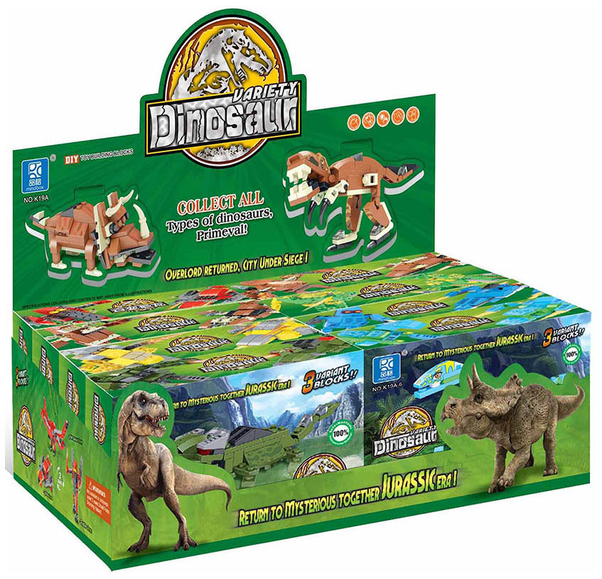 İnşaat seti plastik Junfa Dinozor 3'ü 1 arada