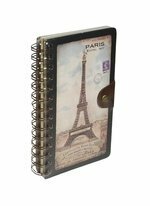 Paris notepad on a spring with a button (craft) (196 pages) (10,5х18,5)