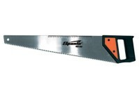 Hacksaw for wood, 450 mm, 5-6 TPI, hardened tooth, ruler, plastic handle