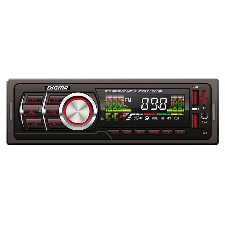 Gravador de fita auto-rádio Digma DCR-350R 1DIN 4x45W