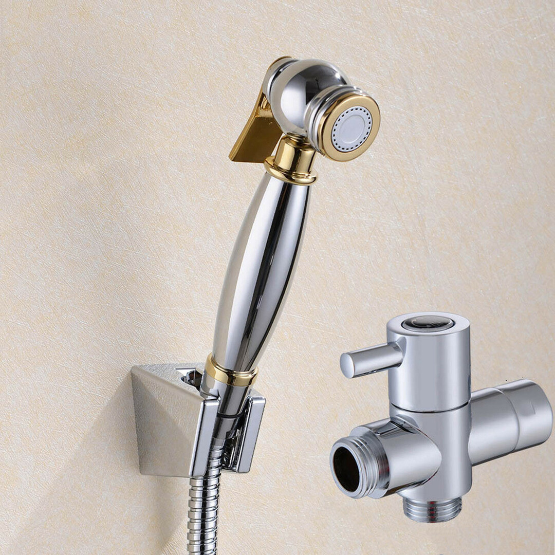 High quality Shattaf toilet manual bidet sprayer with G1 / 2 # and ## 39; # and ## 39; T-adapter / diverter