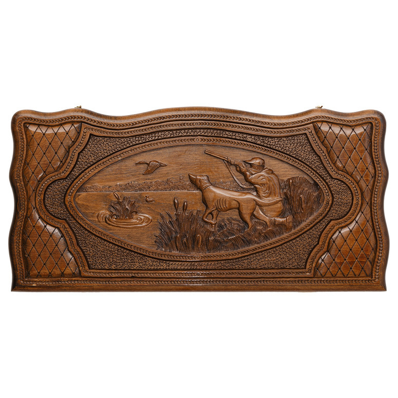 Backgammon carved Mirzoyan Hunting