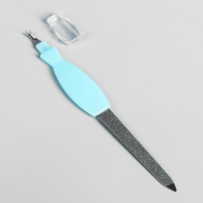 Metāla trimmera vīle nagiem, cirtaini rokturis, 17 cm, MIX krāsa