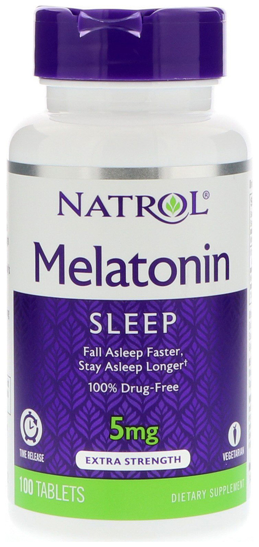 Natrol Melatonin Time Release Sleep Supplement 100 tab. natürlich
