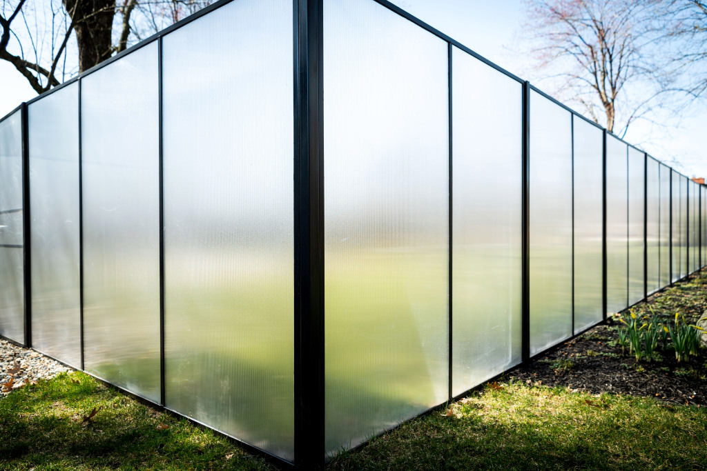 fence made of polycarbonate