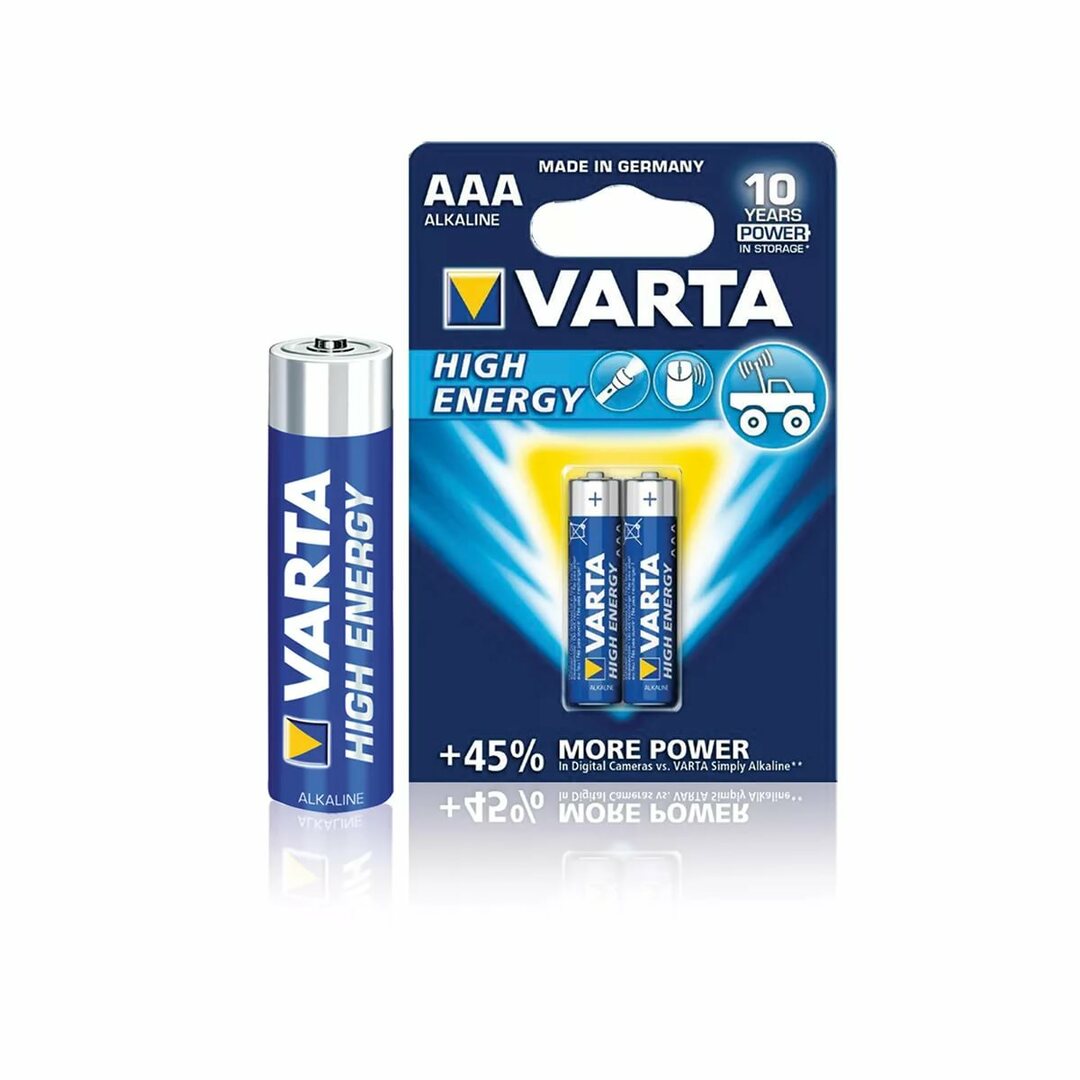 Baterija VARTA High Energy / Longlife Power LR03 / AAA 2 vnt